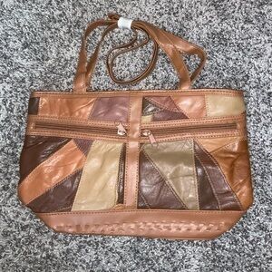 Genuine Patchwork Leather Shoulder Bag/Purse NWOT